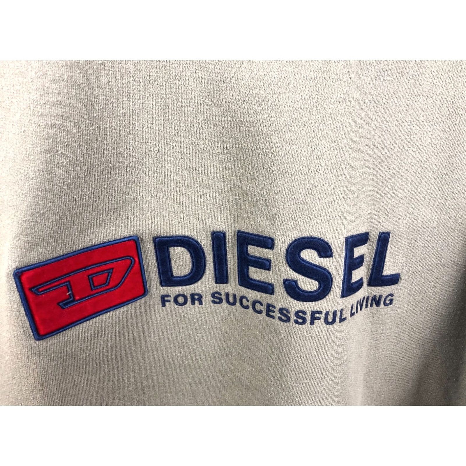 Diesel Diesel Men's Sweatshirt XL Green Cotton Pullover Crew Neck Long Sleeve Embroidered Logo Size US XL / EU 56 / 4 - 6 Thumbnail