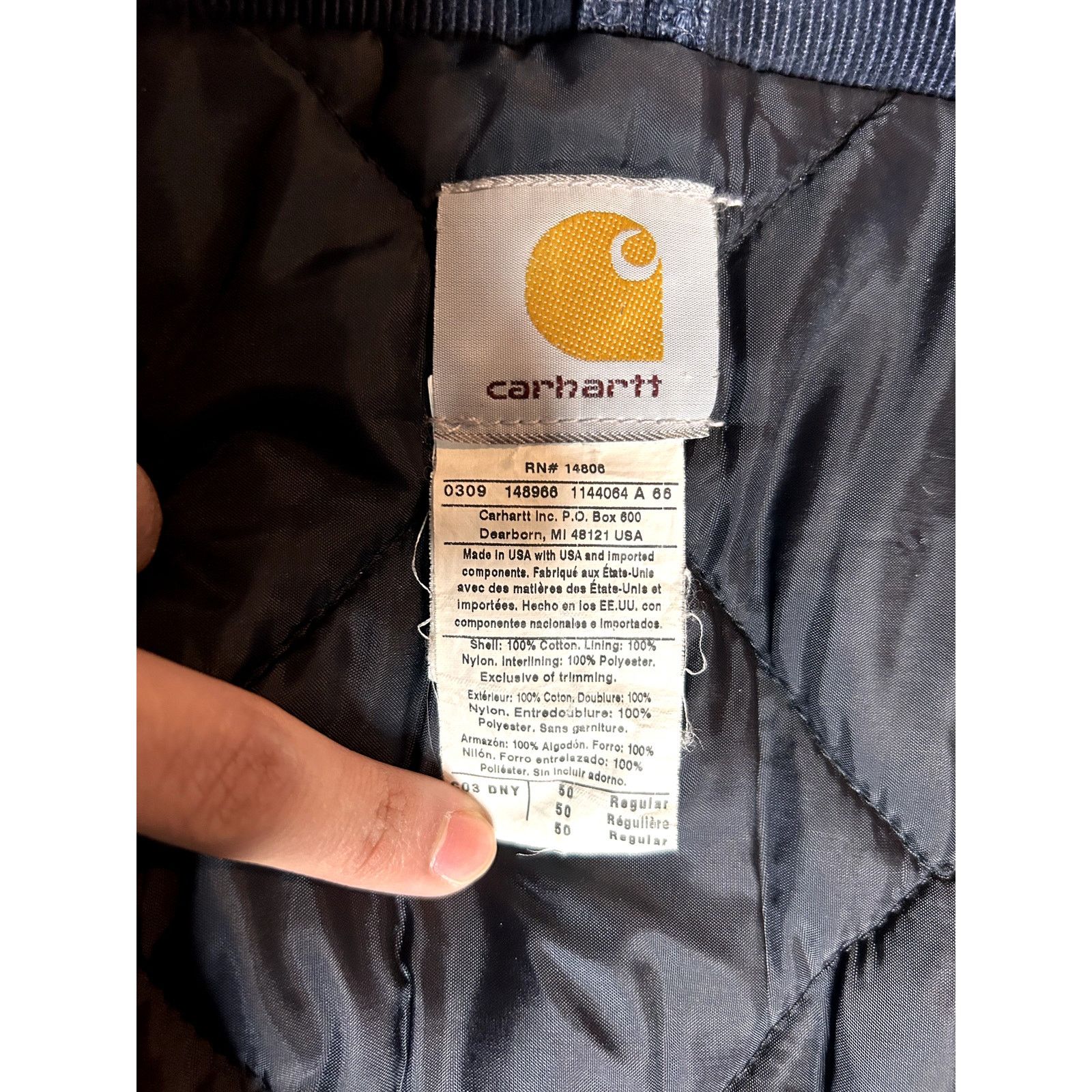 Carhartt × Vintage Vintage Carhartt Workwear Jacket Quilt Lined Size US XXL / EU 58 / 5 - 7 Thumbnail