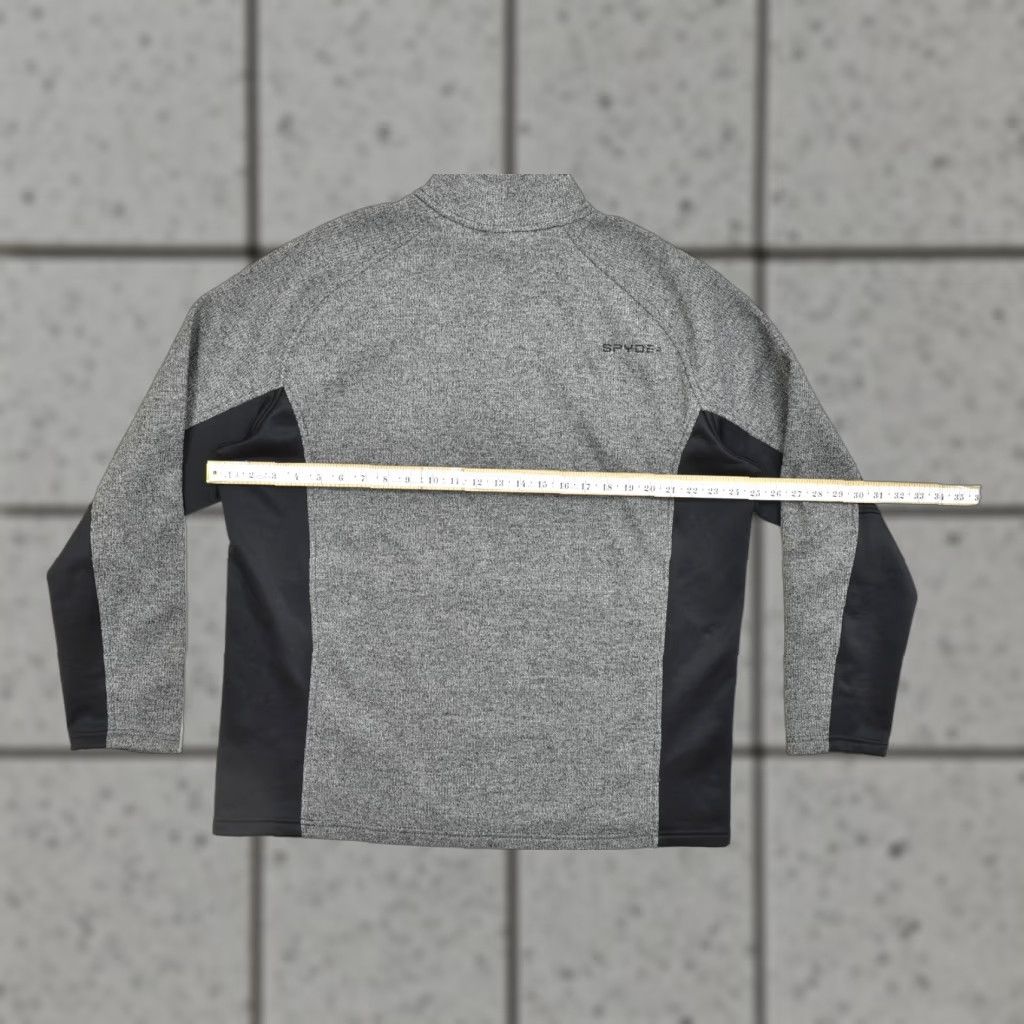 Spyder Spyder Mens Sweater 2XL Gray Black 1/4 Zip Fleece Pullover Mock Neck Outdoor Winter Casual Size US XXL / EU 58 / 5 - 1 Thumbnail