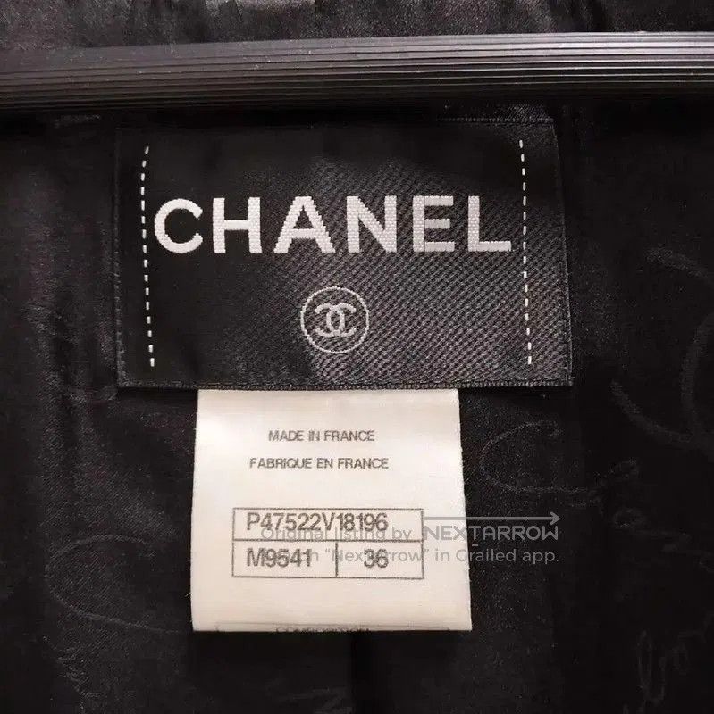 Chanel Chanel Black Cotton Blend Women's Coat . Size XXS / US 00 / IT 34 - 3 Thumbnail