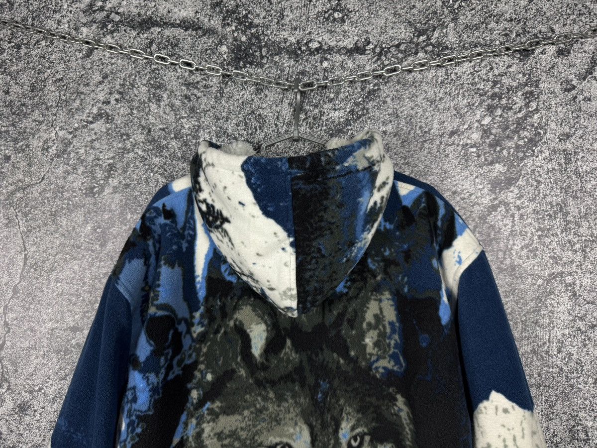 Vintage Vintage Wolf Mountain Fleece Jacket Sherpa Warm Overprint XL Size US XL / EU 56 / 4 - 13 Thumbnail