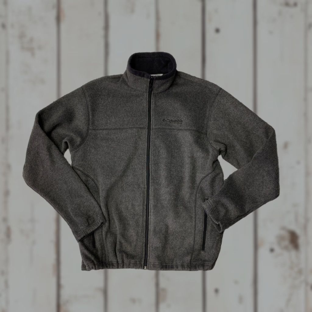 Vintage COLUMBIA Field Gear Zip Up Sweatshirt Jacket Men's L Black Fleece Pockets Full Zip Outdoor Hiking Skiing Walking Bomber Stand-Up Collar Size US L / EU 52-54 / 3 - 1 Thumbnail
