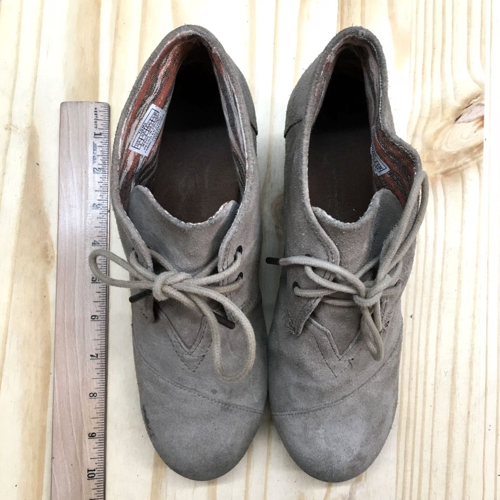 Toms TOMS Boots Women Chukka Wedge Brown Faux Suede Round Toe Casual Comfort Boots Mens? Size US 8 / IT 38 - 7 Thumbnail