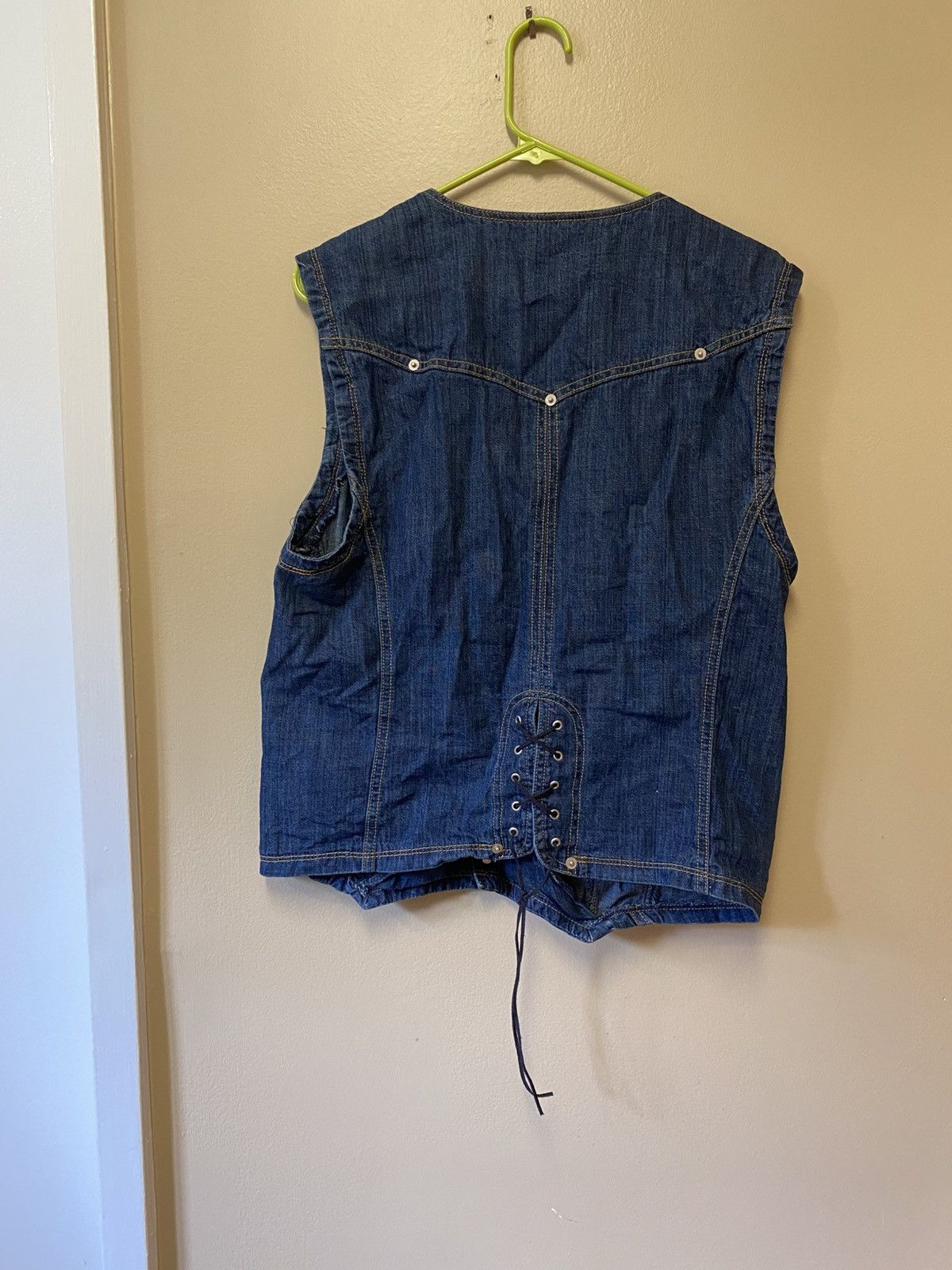 Vintage International Male Denim Vest Size US XL / EU 56 / 4 - 2 Thumbnail