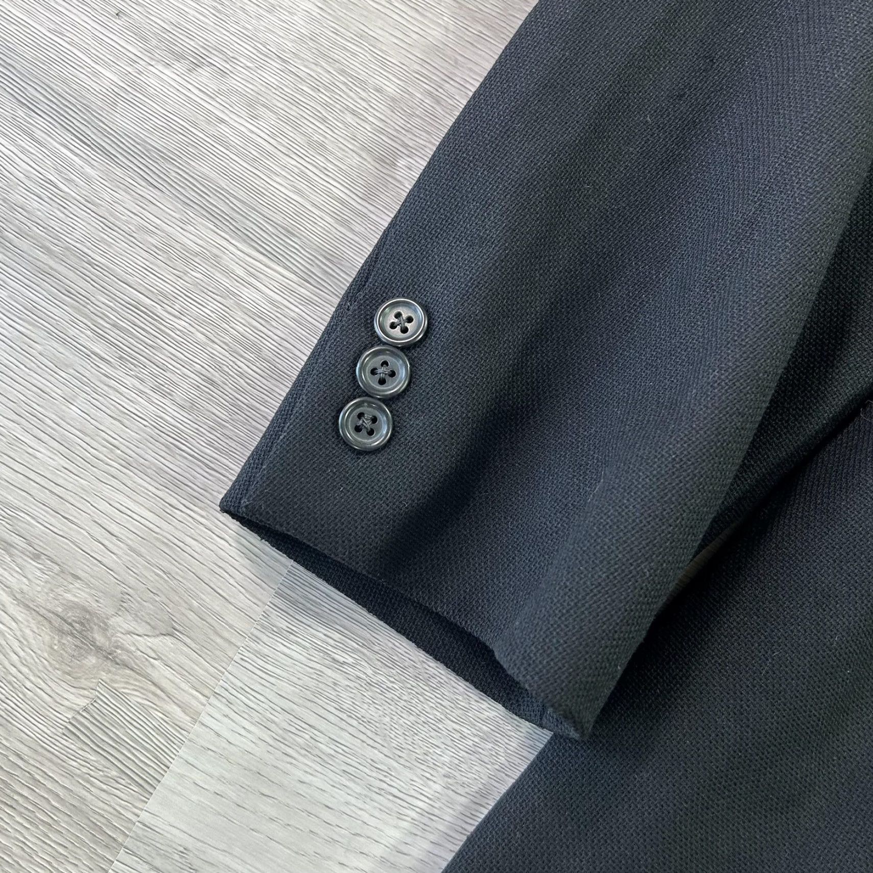 Ermenegildo Zegna VINTAGE Ermenegildo Zegna Blazer Mens 50 Black Sport Coat Jacket Wool Nylon Spandex Tweed Notch Three-Button 2 Piece Regular EU 50 Switzerland Mens Size 50R - 7 Thumbnail