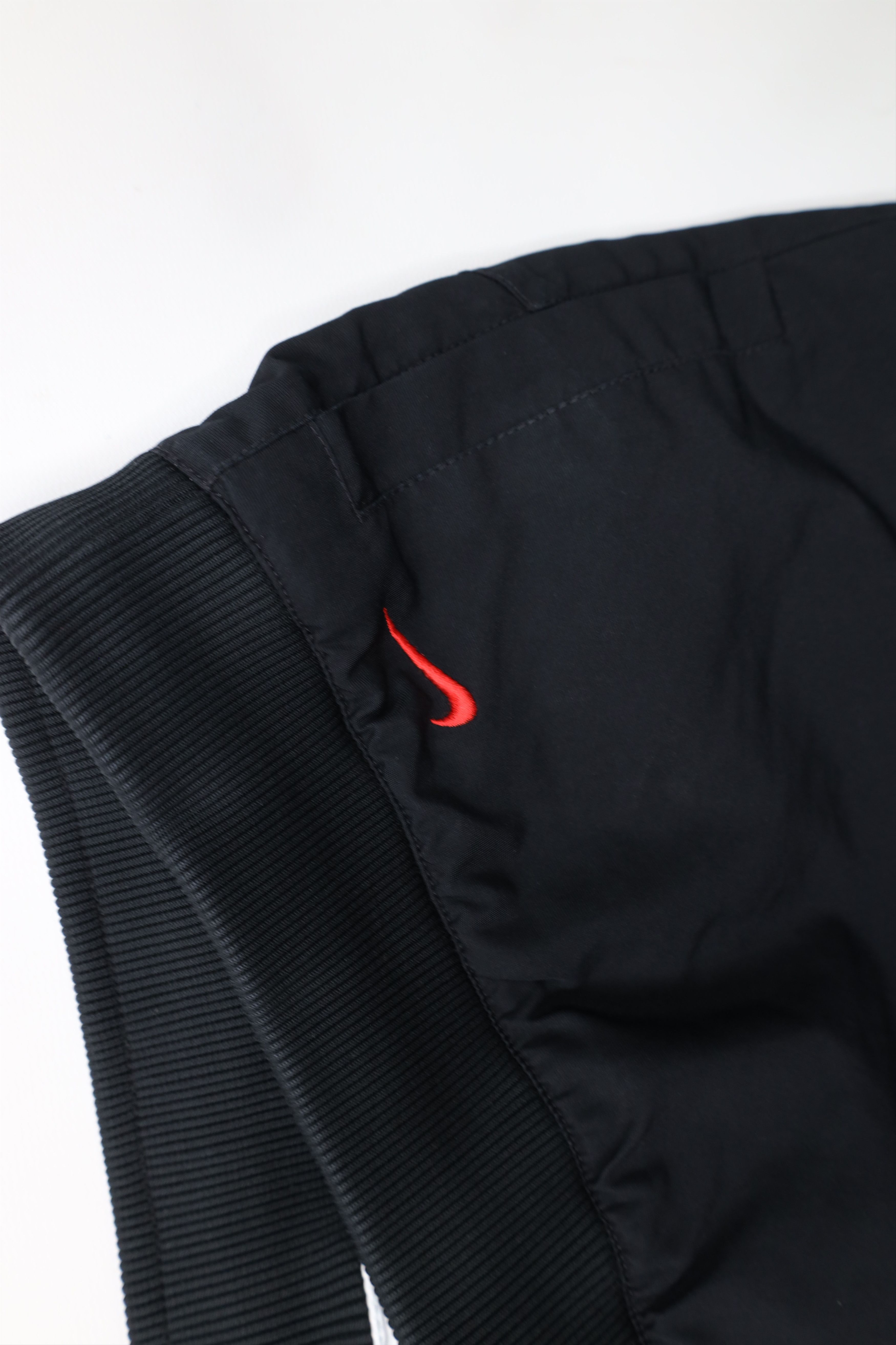 Nike Vintage Y2K Nike Mini Swoosh Lined Wide Leg Pants Black Size 32" / US 10 / IT 46 - 7 Thumbnail