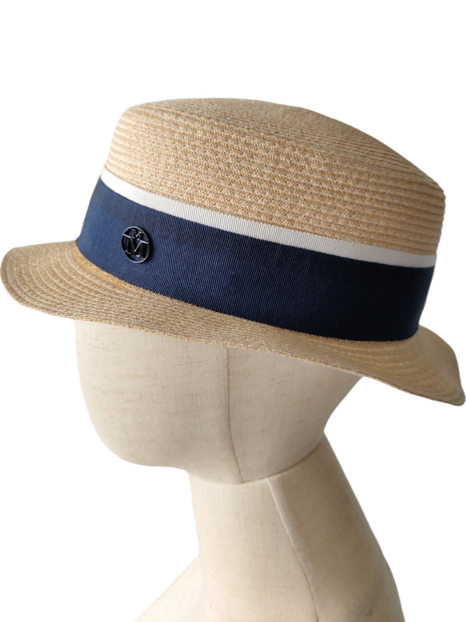 Maison Michel Straw Canotier Hat Size ONE SIZE - 2 Thumbnail