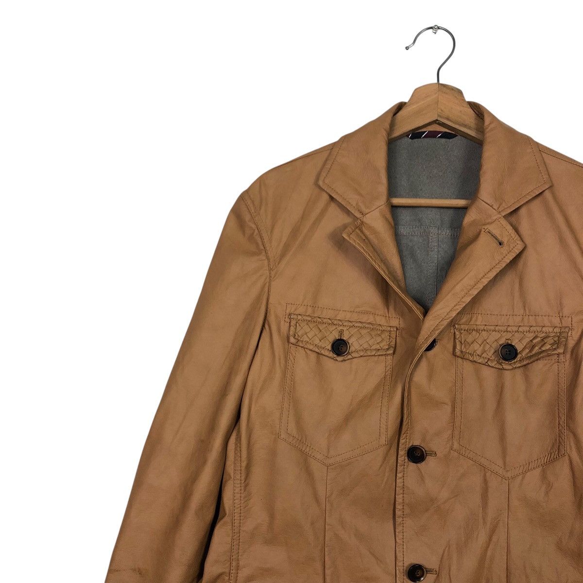 Alexander Julian × Japanese Brand 📌Vintage Biker Leather Jacket Alexander Julian Blanket Size US L / EU 52-54 / 3 - 8 Thumbnail