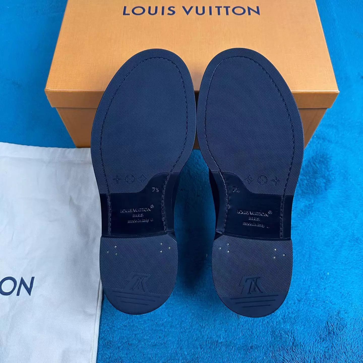 Louis Vuitton LV Voltaire ECG Graffiti Leather Shoes Black Size US 8.5 / EU 41-42 - 5 Thumbnail