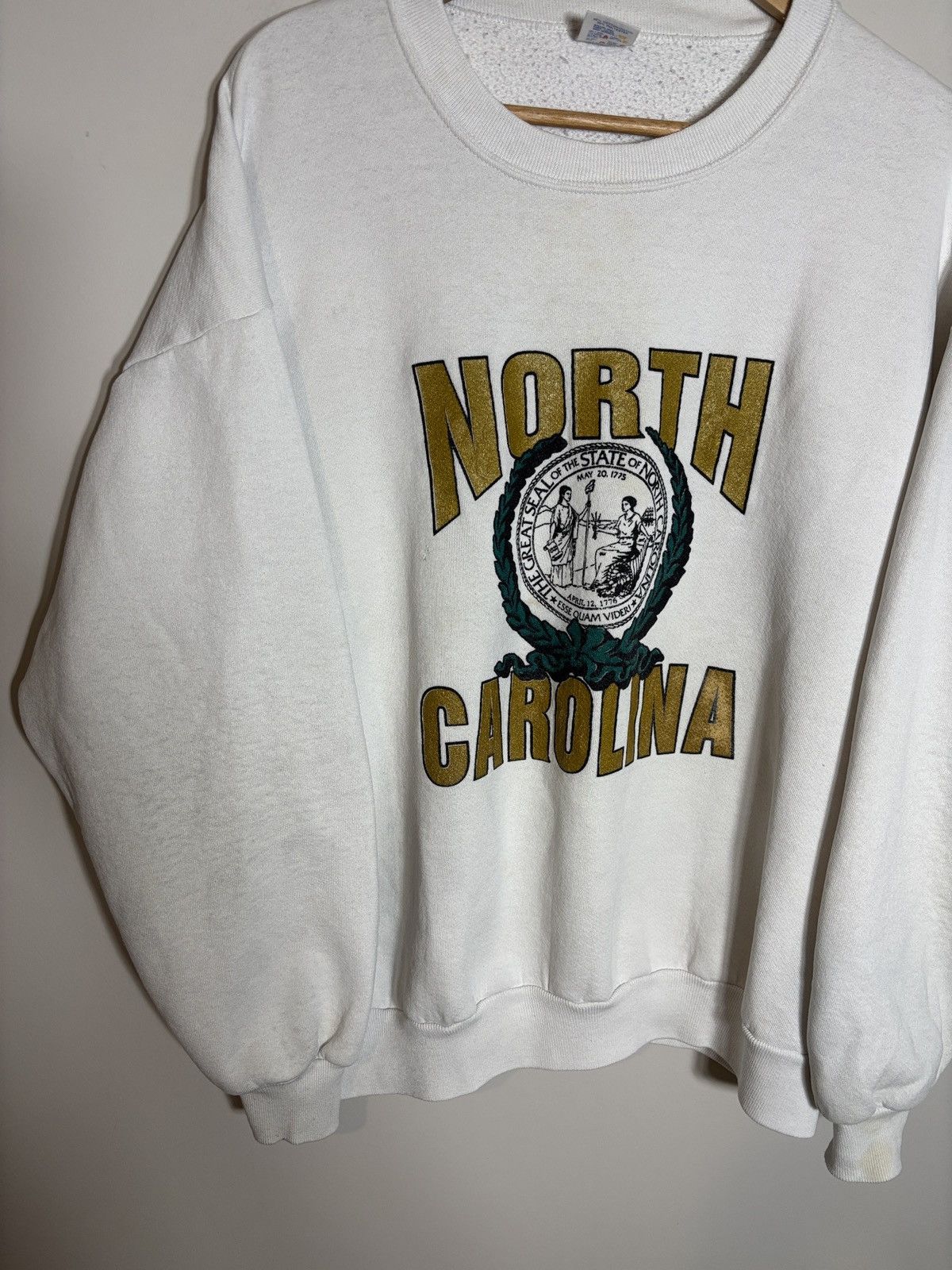 Jerzees Vtg Jerzees North Carolina State Seal Crewneck Sweatshirt 2X Size XXL / US 16-18 / IT 52-54 - 2 Thumbnail