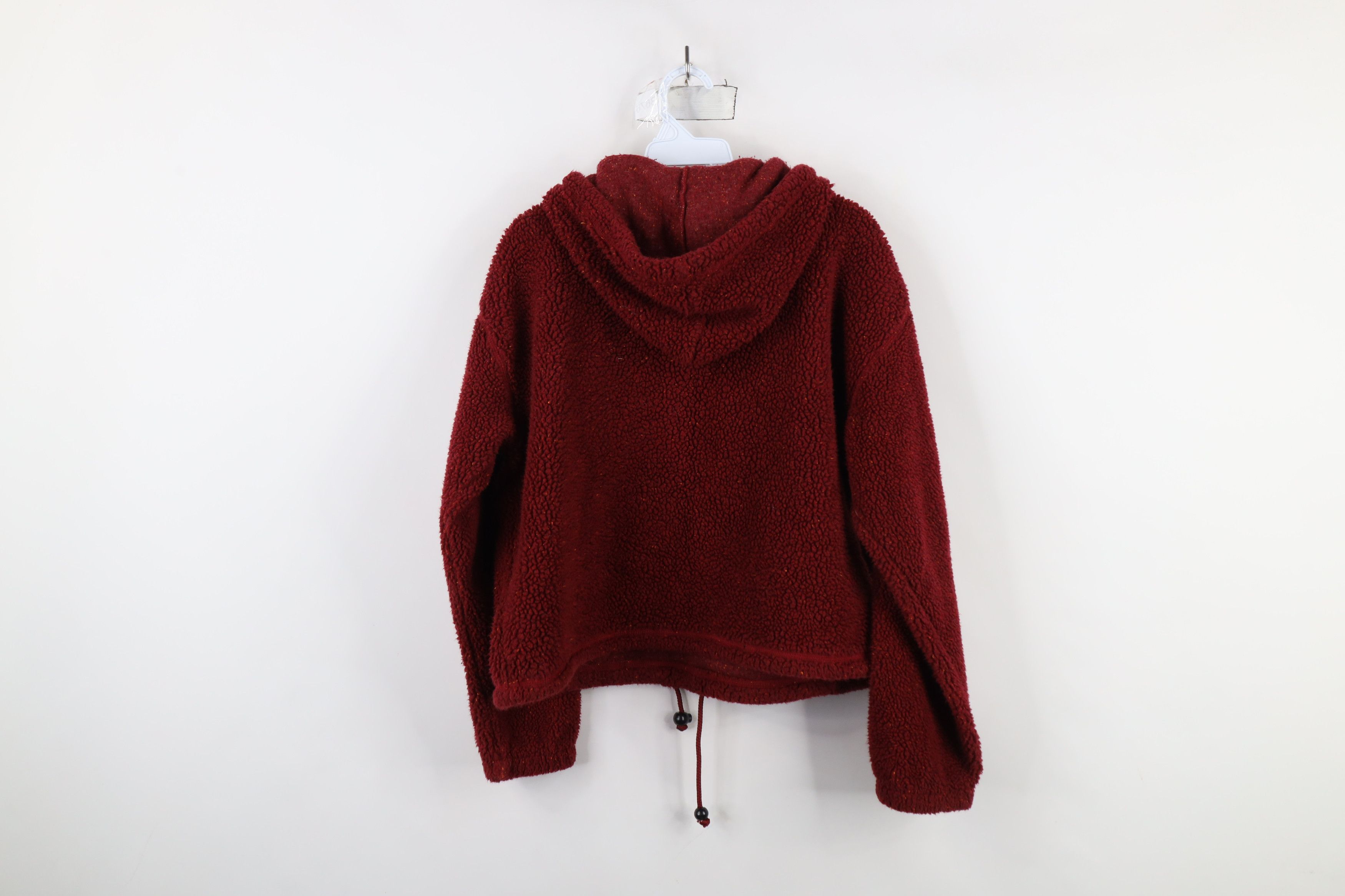 Vintage Vintage 90s Streetwear Cropped Deep Pile Fleece Hoodie USA Size M / US 6-8 / IT 42-44 - 10 Thumbnail