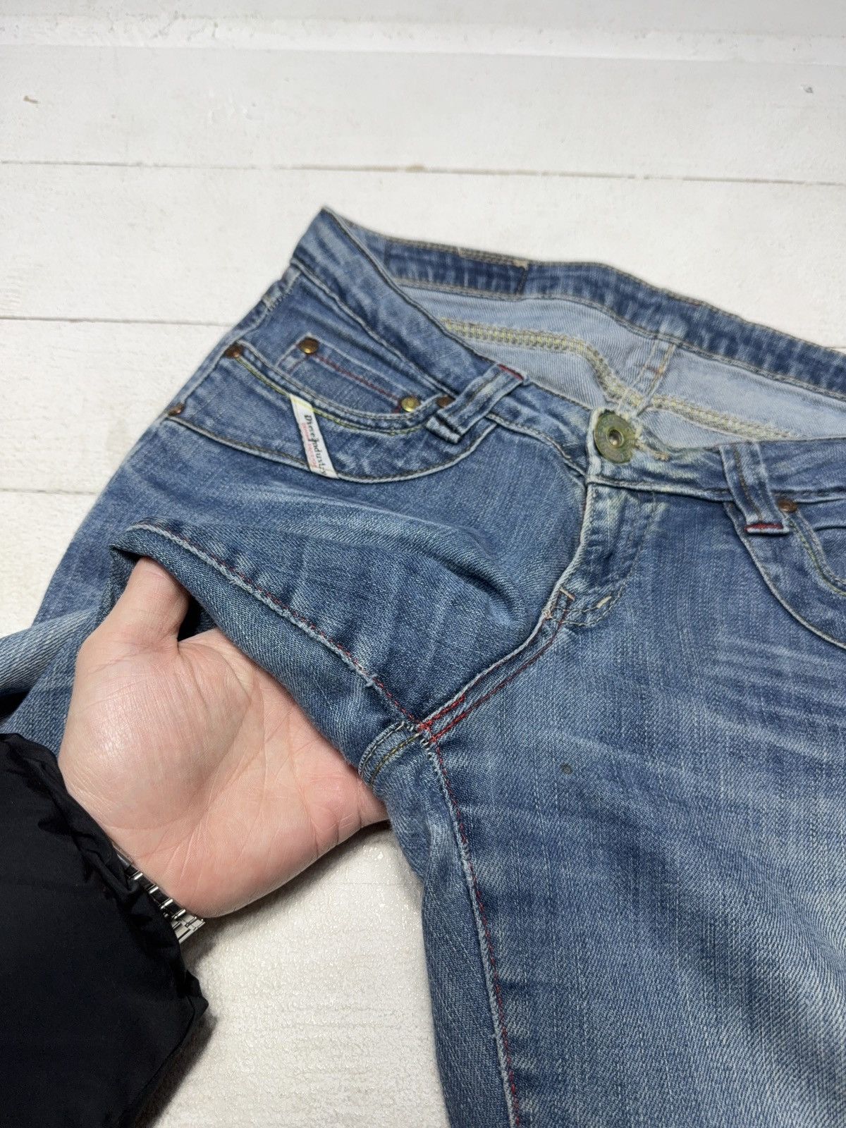 Diesel 90s Retro Y2K Diesel Industry Y2K Bootcut Flared Jeans Denim Size 30" / US 8 / IT 44 - 14 Thumbnail