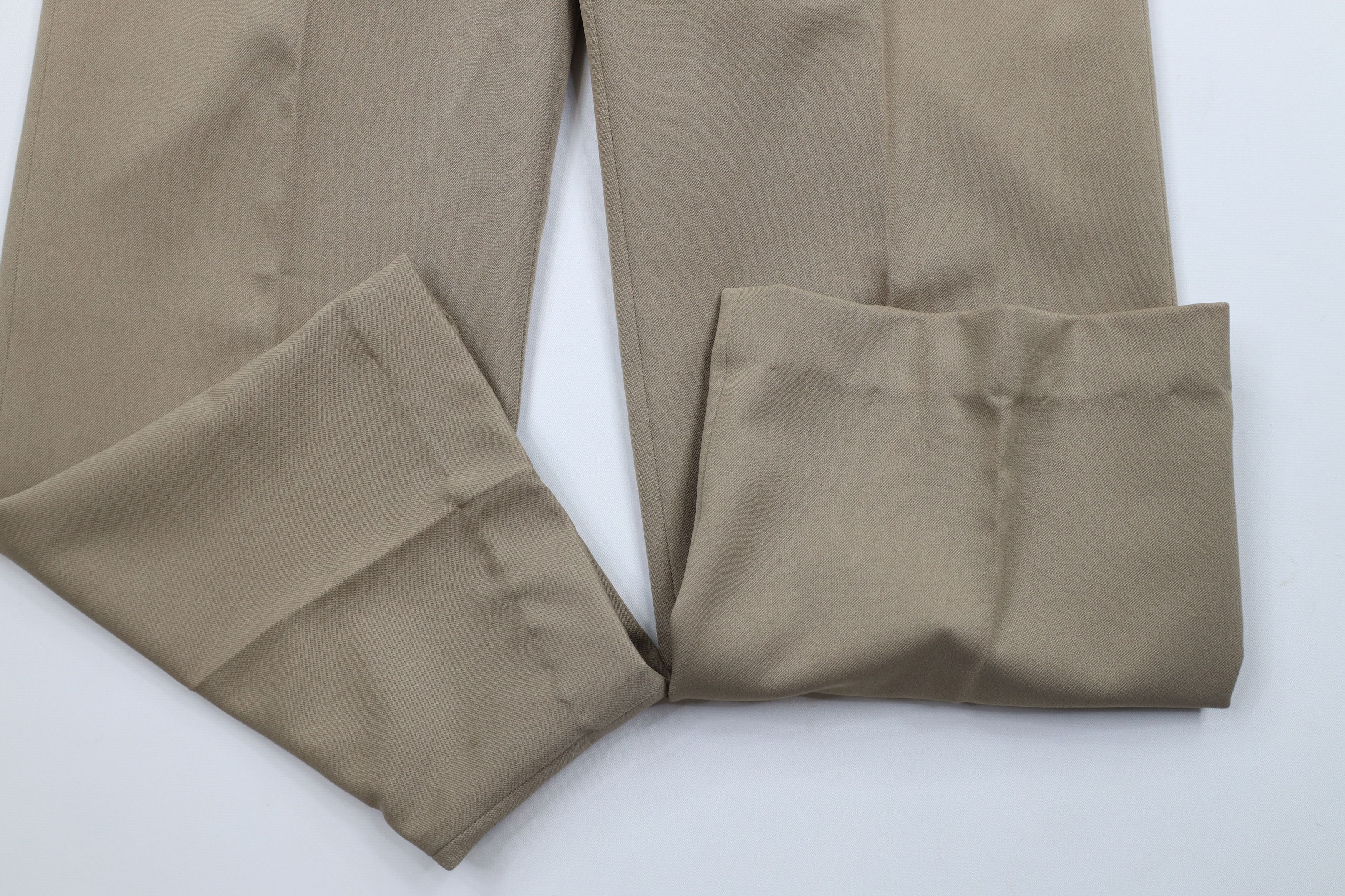 Vintage Vintage 70s Streetwear Knit Wide Leg Chino Pants Beige USA Size US 34 / EU 50 - 5 Thumbnail