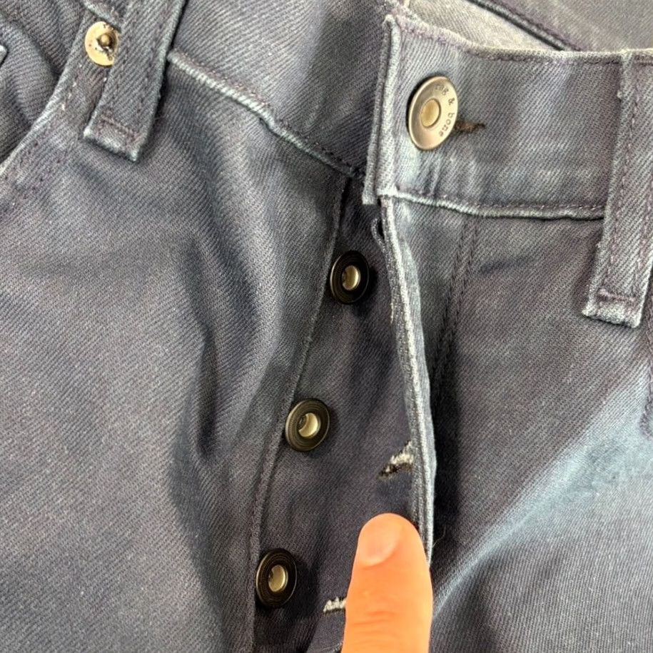 Rag & Bone rag & bone Jeans Slim Straight Denim Coated Navy Men 32x35 Button Fly USA Size US 32 / EU 48 - 4 Thumbnail