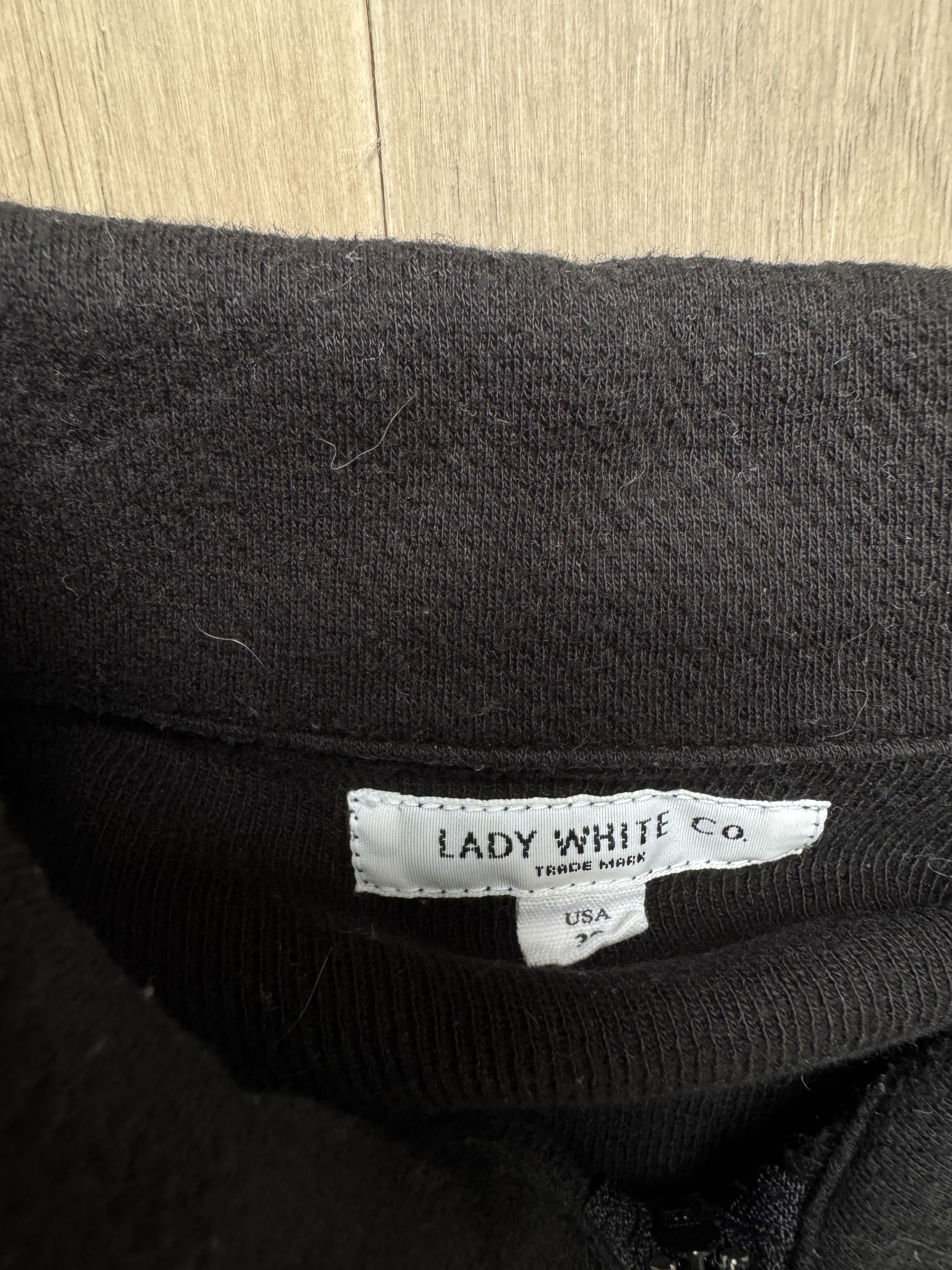 Lady White Co. Lady White Co Black Zip Mesh 1/4 Zip Polo M Size US M / EU 48-50 / 2 - 2 Thumbnail