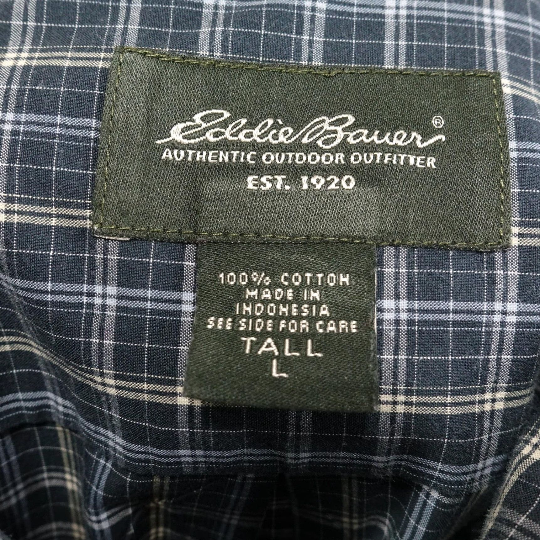 Eddie Bauer Eddie Bauer Shirt Mens LT Tall Plaid Long Sleeve Button-Up Cotton Regular Fit Size US L / EU 52-54 / 3 - 6 Thumbnail