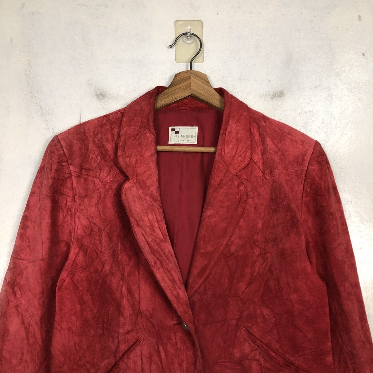 Japanese Brand Vintage Biker Leather Jacket Flandre Japan Issey Miyake Size US M / EU 48-50 / 2 - 5 Thumbnail