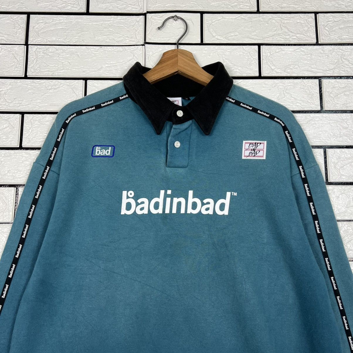 Vintage BAD IN BAD Big Logo Collared Sweatshirt #4181-C191 Size US M / EU 48-50 / 2 - 2 Thumbnail