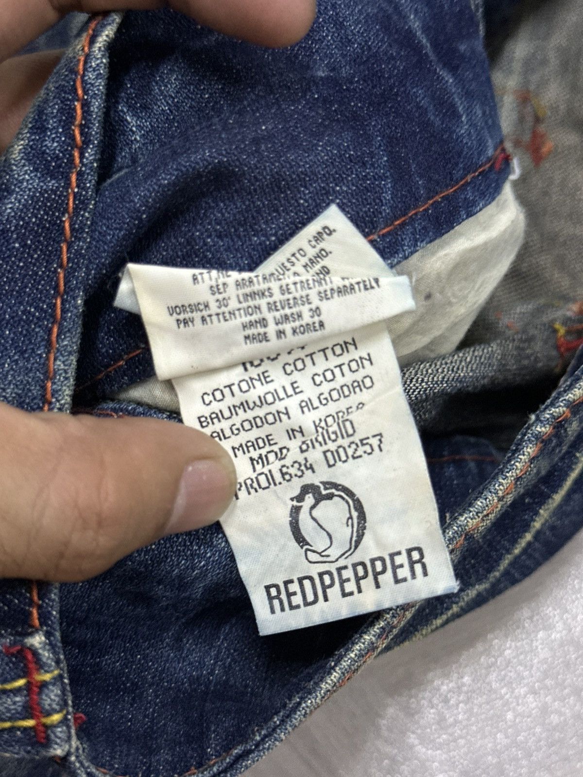 If Six Was Nine Vintage Y2K Red Pepper Denim Mudmax Wash Pant Size US 28 / EU 44 - 10 Thumbnail