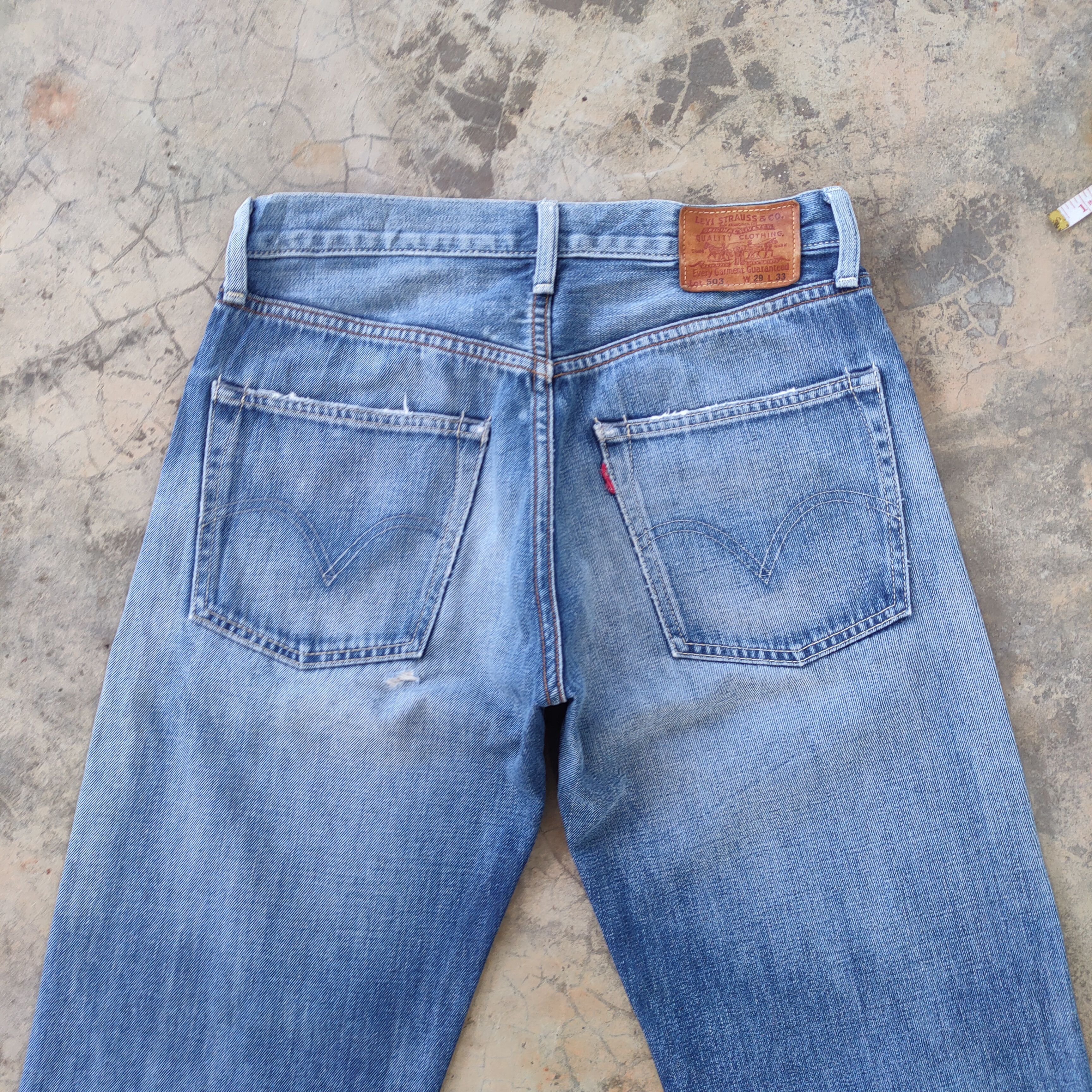 Levi's Vintage Clothing W30 VINTAGE LEVI'S 503 FADED RIPPED JEANS DENIM PANTS Size US 30 / EU 46 - 11 Thumbnail