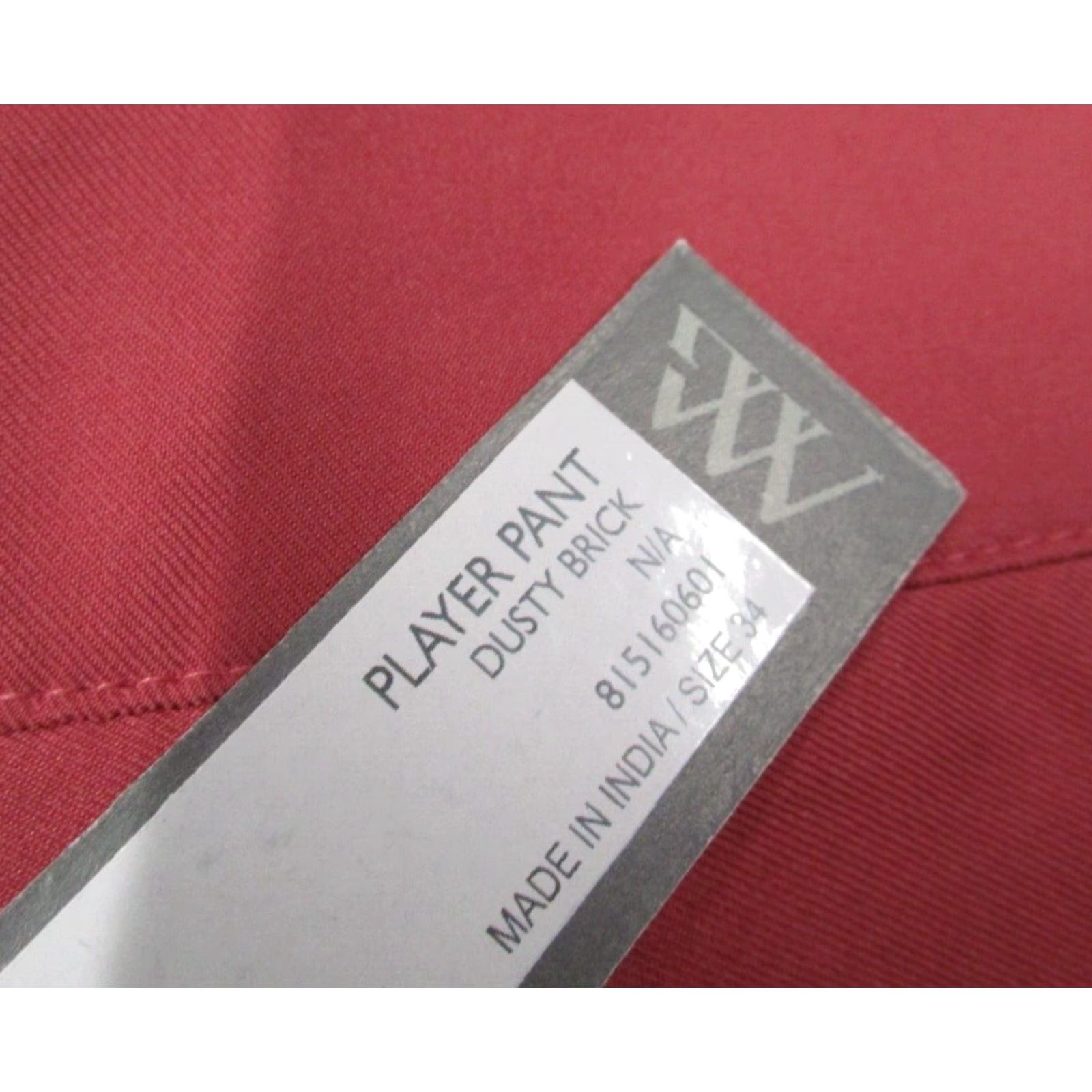 Vintage Matte Grey Men Pants 34 Red Player Fit 4 Way Stretch Work Casual Golf 34x33 Slimming Pockets Straight Chino Polyester Machine Washable 34 Regular Mens Size US 34 / EU 50 - 4 Thumbnail