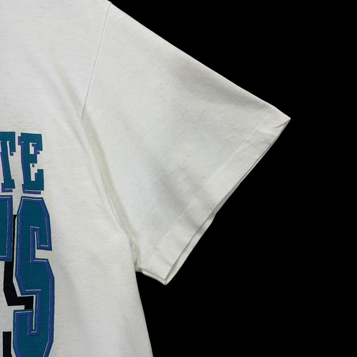 NBA × Vintage Vintage 90s Charlotte Hornets Big Logo Shortsleeve Tee Size US L / EU 52-54 / 3 - 6 Thumbnail