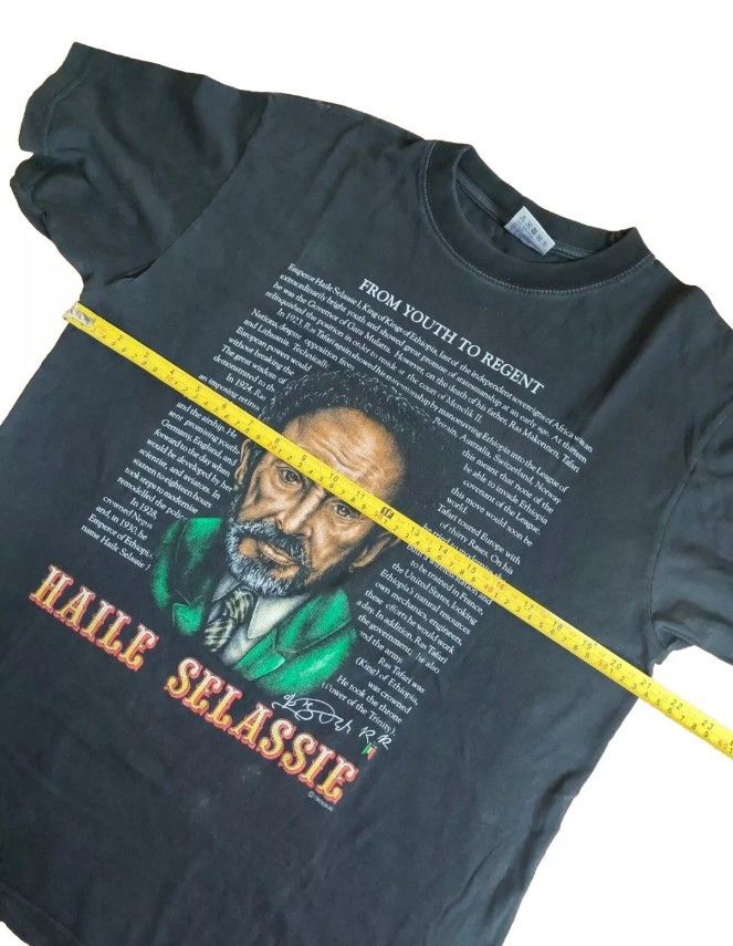 Vintage Vintage Haile Selassie King Ethiopia T-Shirt Rastafari Size US M / EU 48-50 / 2 - 8 Thumbnail