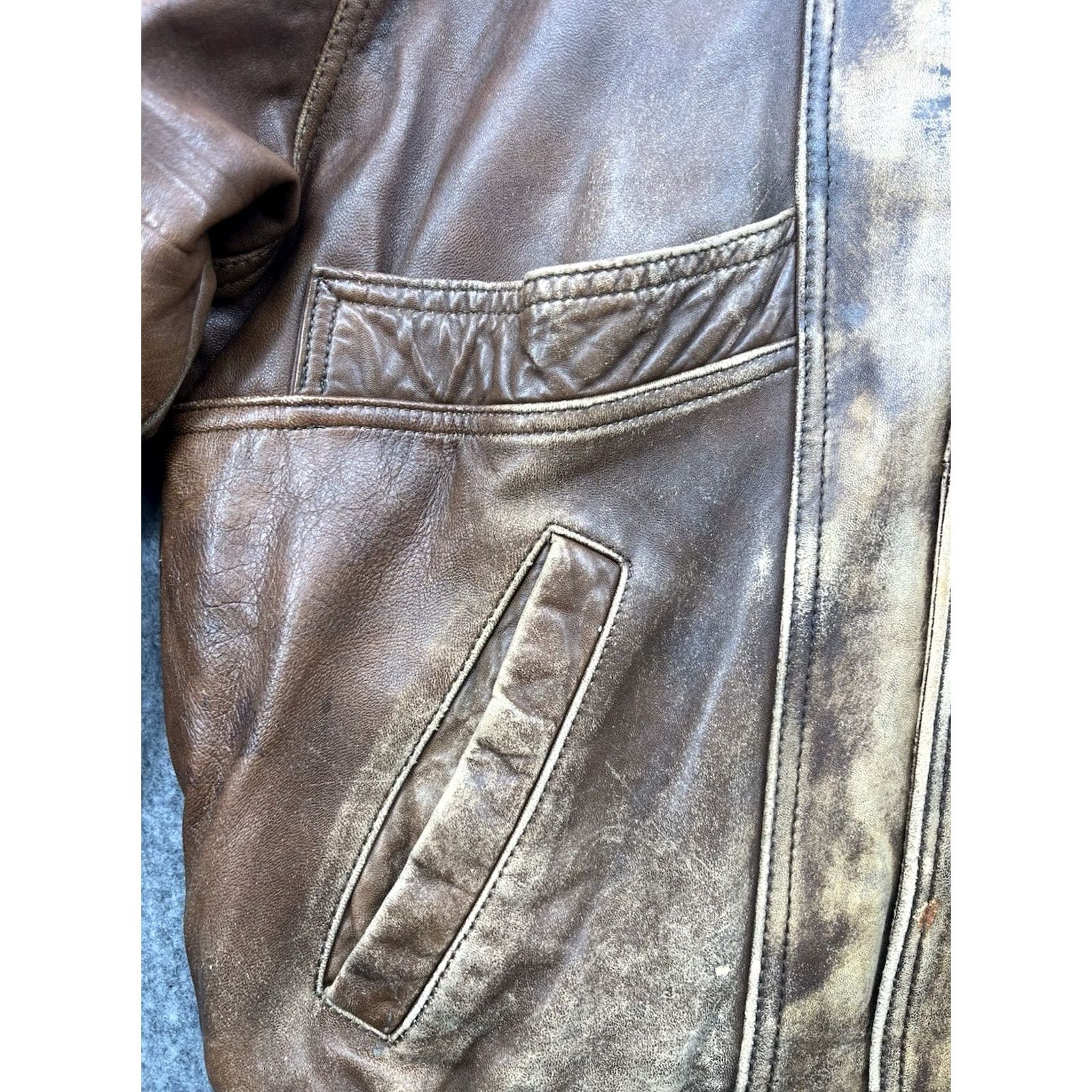 Vintage VINTAGE Mirage Bomber Jacket Brown Leather Flight Dictionary? Size US XS / EU 42 / 0 - 6 Thumbnail