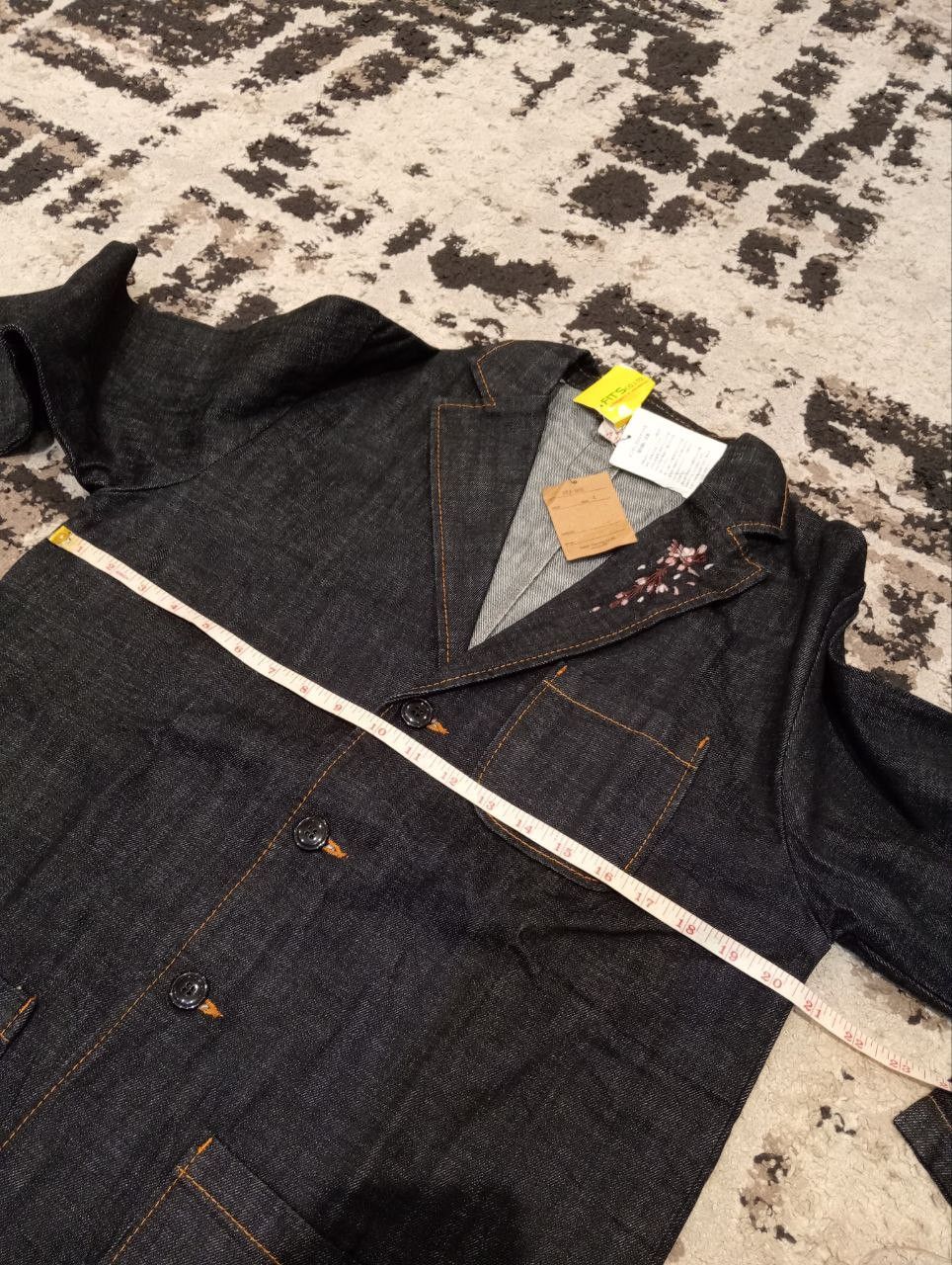 Japanese Brand Japanese Clasic Script Sakura Embroidery Denim Jacket Size US L / EU 52-54 / 3 - 8 Thumbnail