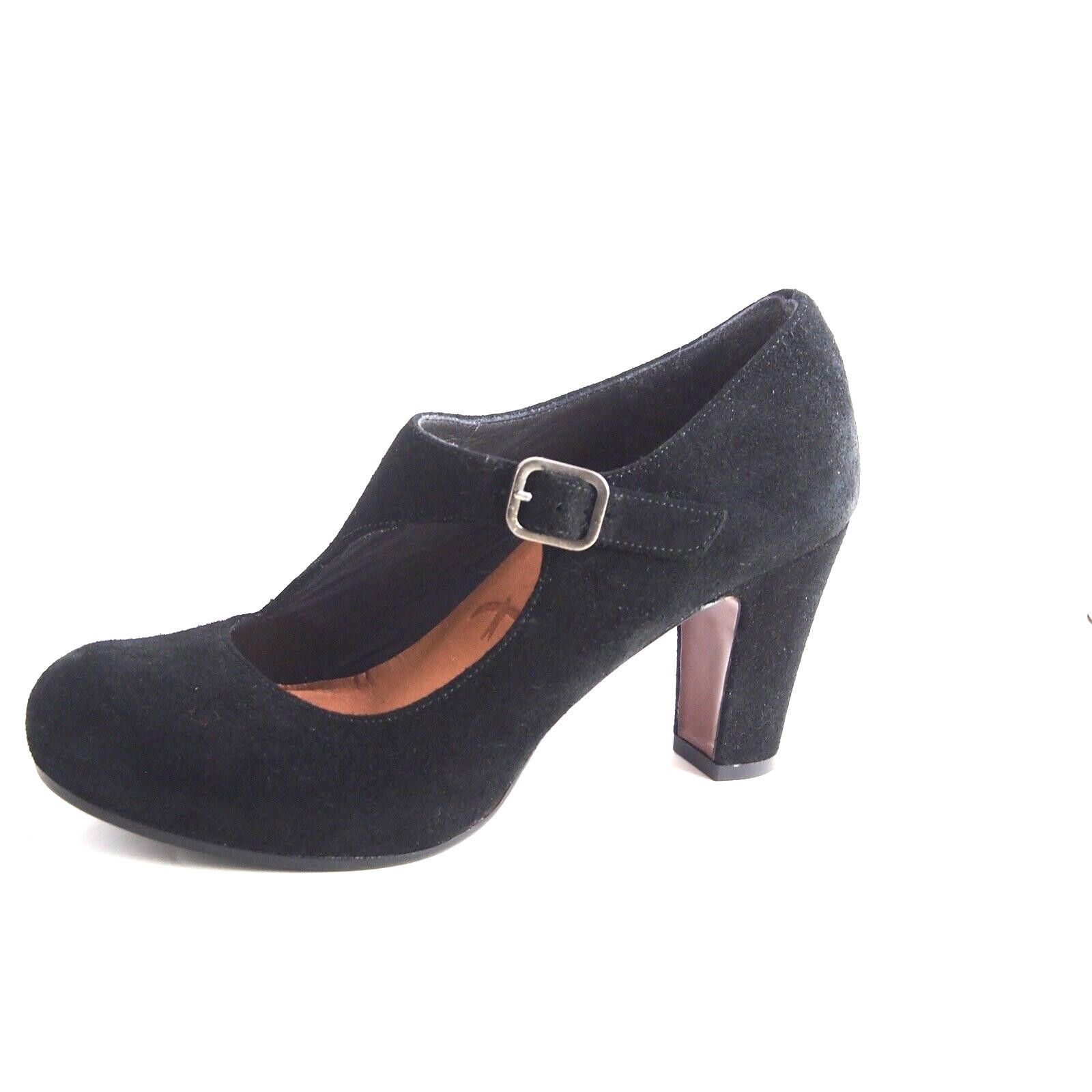Designer Chie Mihara Mary Jane Sandals Black Suede US 7.5 EU 37.5 Size US 7.5 / IT 37.5 - 1 Thumbnail