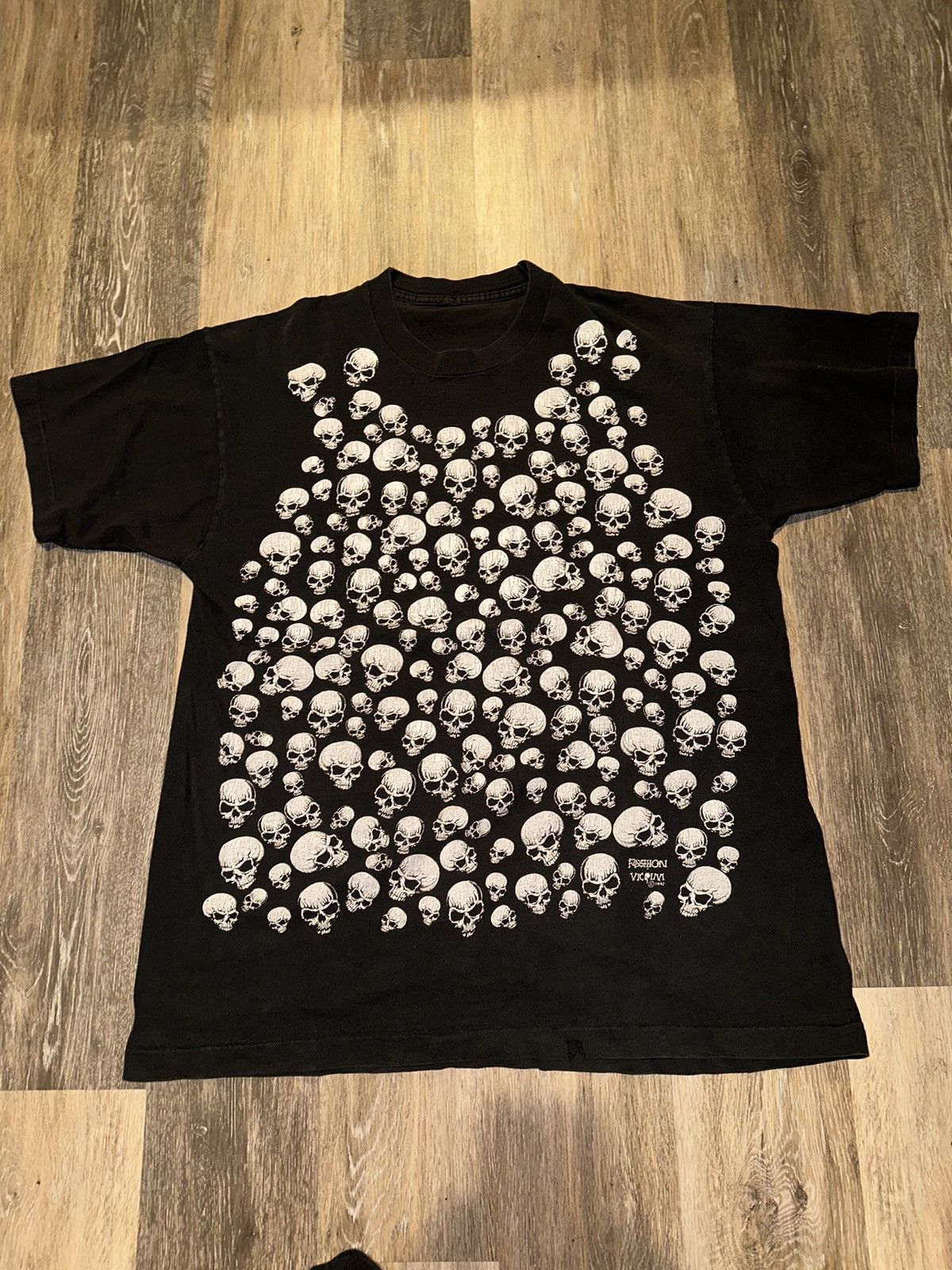 image of 1992 Fashion Victim Skull All Over Print in Black, Men's (Size XL)
