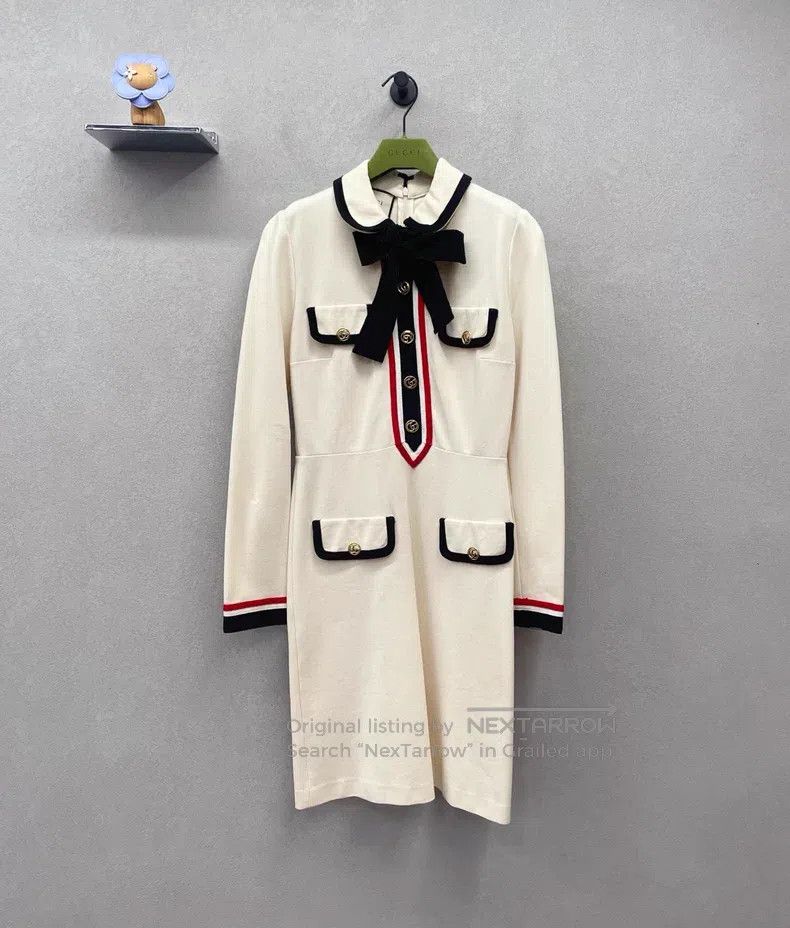 Gucci Gucci Bow double G-button dress Size M / US 6-8 / IT 42-44 - 1 Thumbnail
