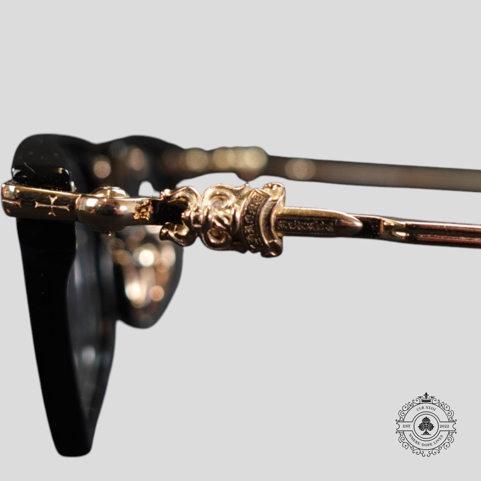 Chrome Hearts Chrome Hearts Snat Glasses in Black/Gold Size ONE SIZE - 2 Thumbnail