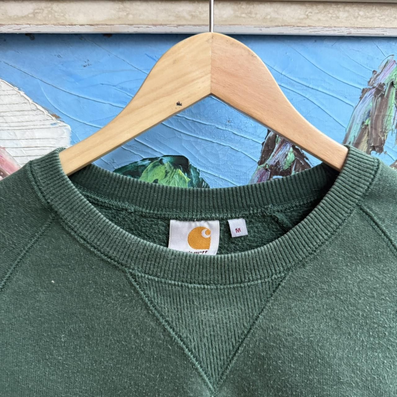 Carhartt Carhartt Heavy Sweatshirt Crewneck Dark Green Workwear Size US M / EU 48-50 / 2 - 5 Thumbnail