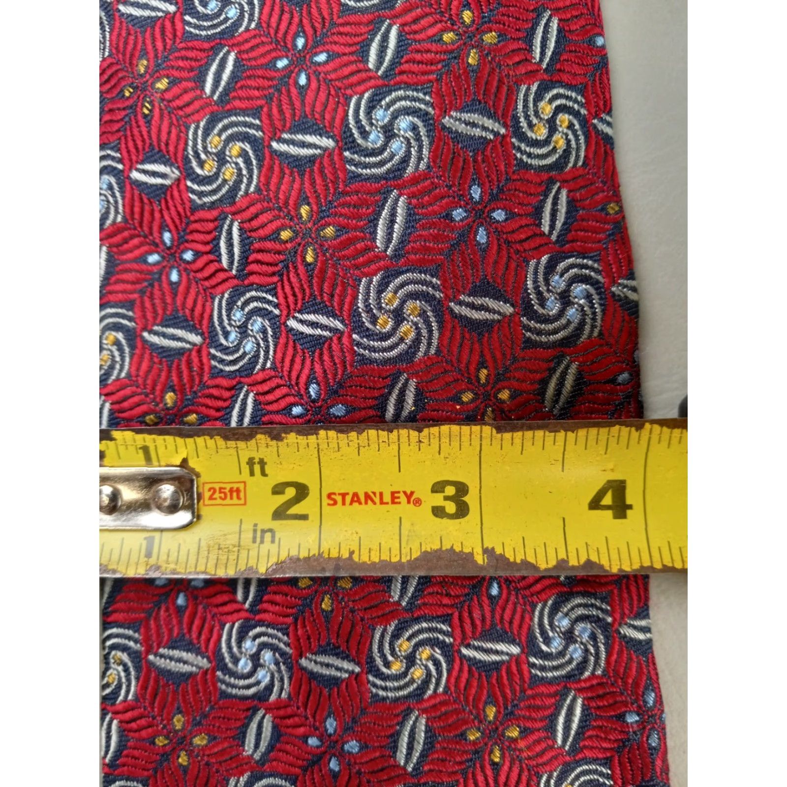 Robert Talbott Robert Talbott Best of Class Nordstrom Red Burgundy Blue Gold Silk Tie Men Tie Geometric Silk 57"-60" Adjustable 4 in Pointed Vintage No Size ONE SIZE - 7 Thumbnail