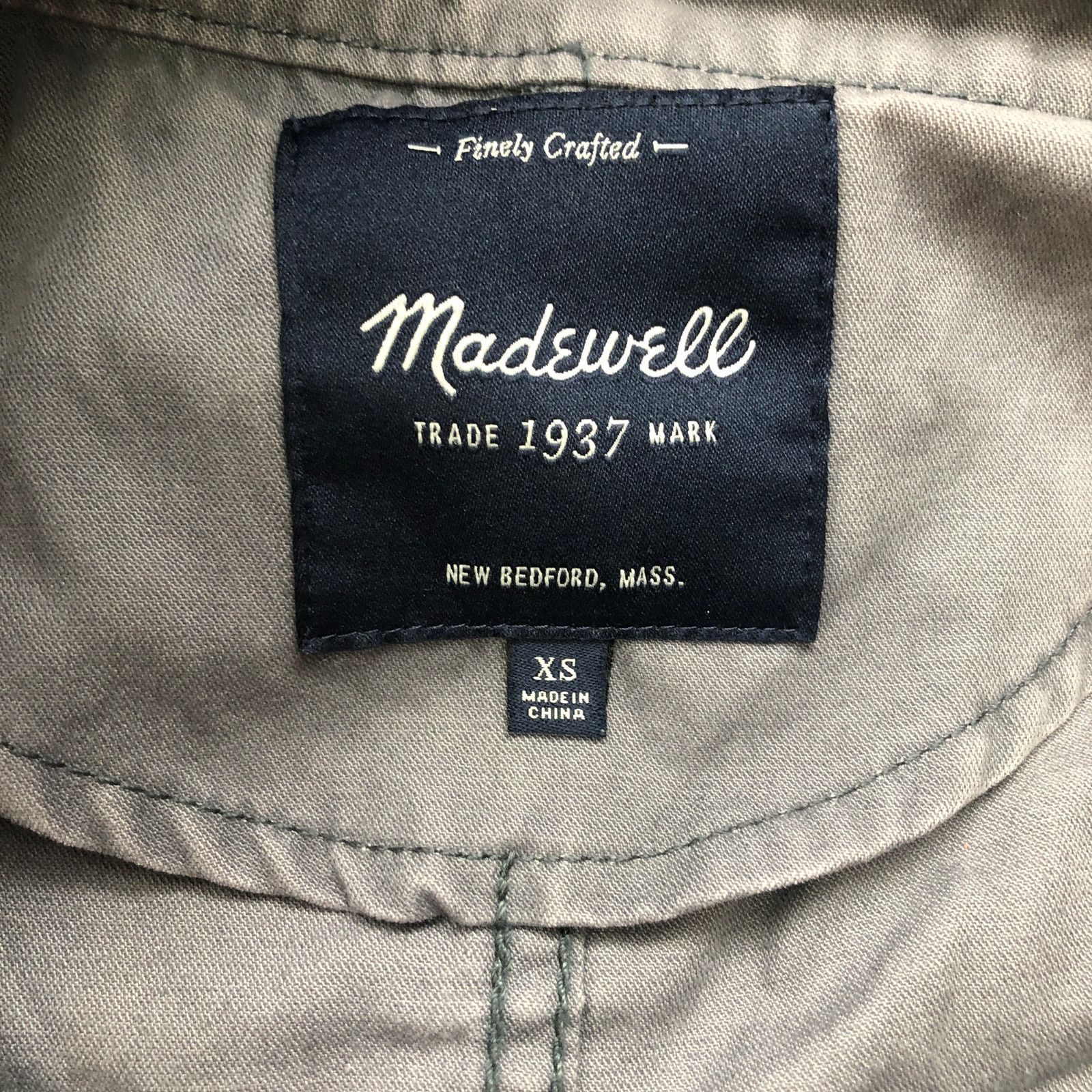 Madewell Madewell C3394 Military Utility Fleet Jacket Womens XS Gray Size XS / US 0-2 / IT 36-38 - 3 Thumbnail
