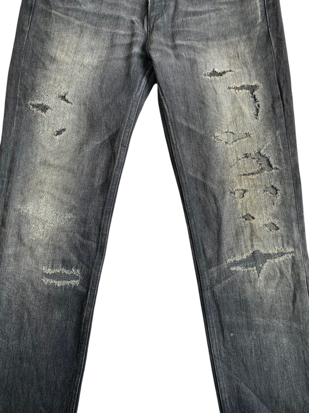 Japanese Brand Ego Tripping Japan Kurt Slim Fit Distressed Denim Size US 31 - 2 Thumbnail