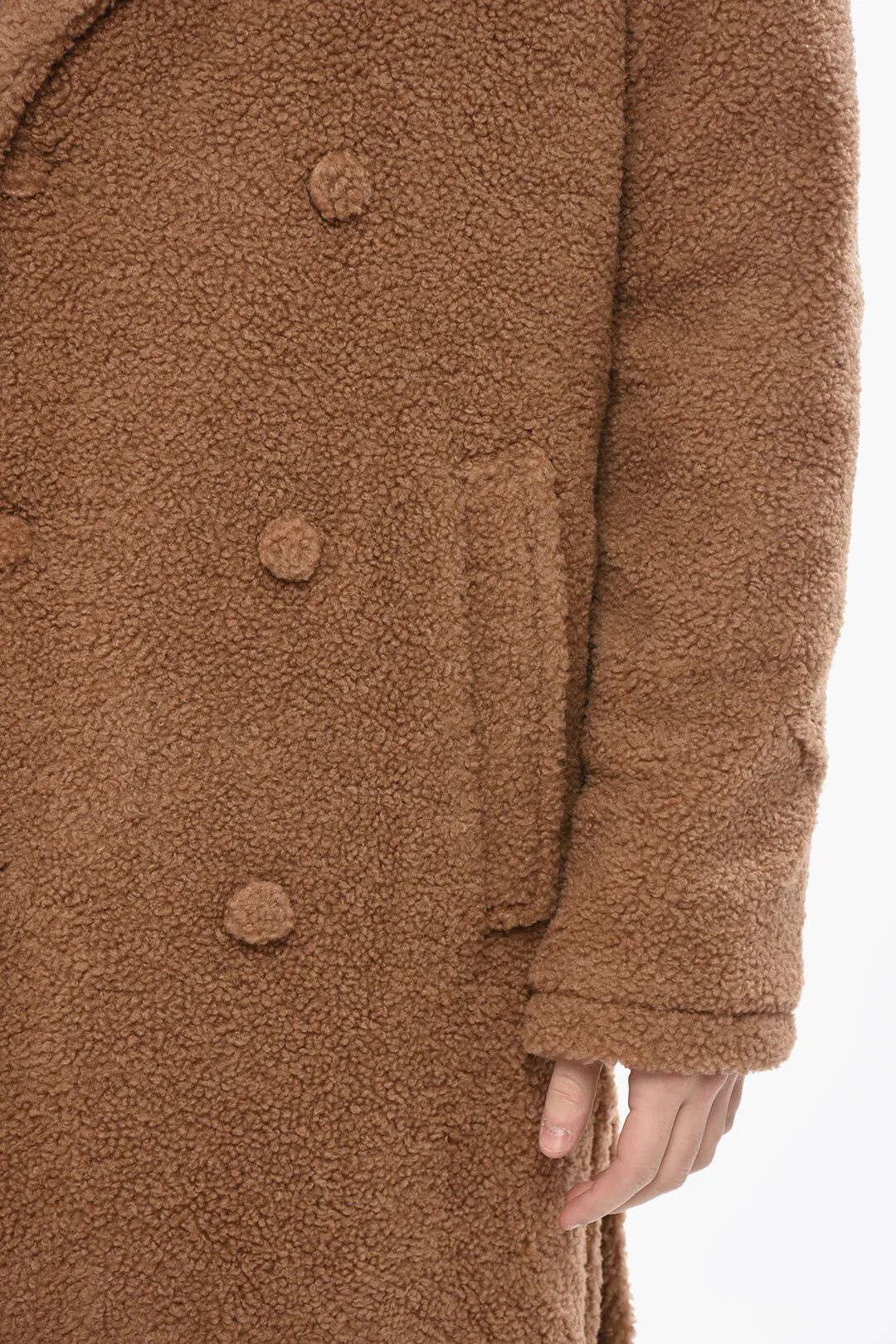 Givenchy og1mm0326 Double-Breasted Teddy Coat in Beige Size US S / EU 44-46 / 1 - 4 Thumbnail