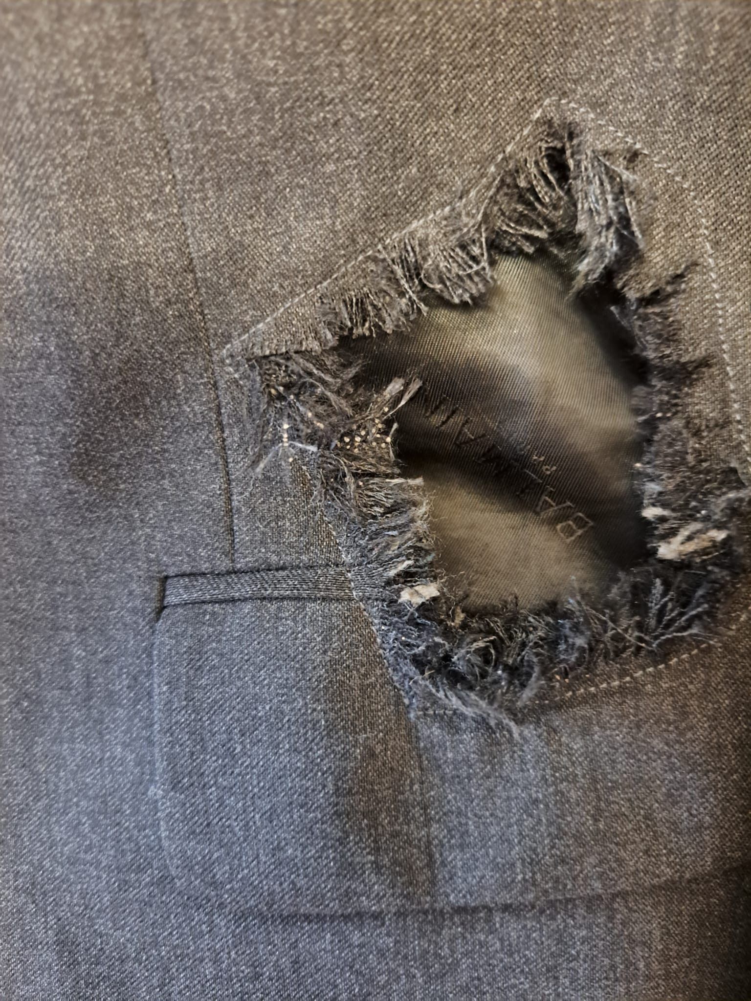 Balmain Balmain Paris vintage custom suit jacket blazer, destroyed Size 42R - 11 Thumbnail