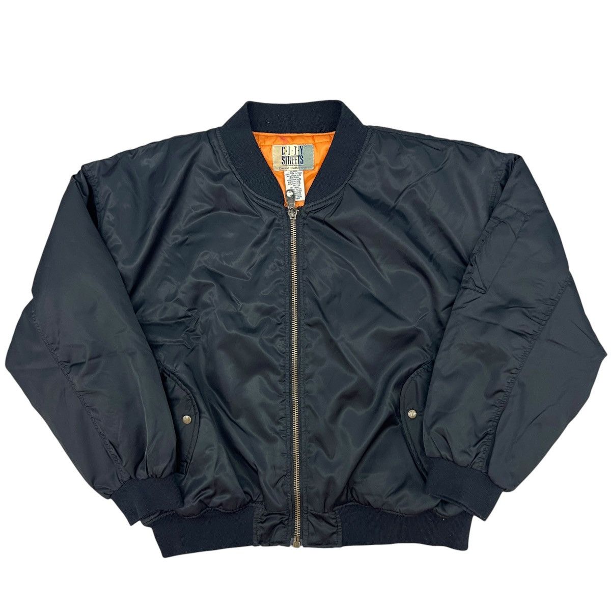 Vintage Vintage 90s Straight Edge MA-1 Bomber Jacket Size US XXL / EU 58 / 5 - 2 Thumbnail