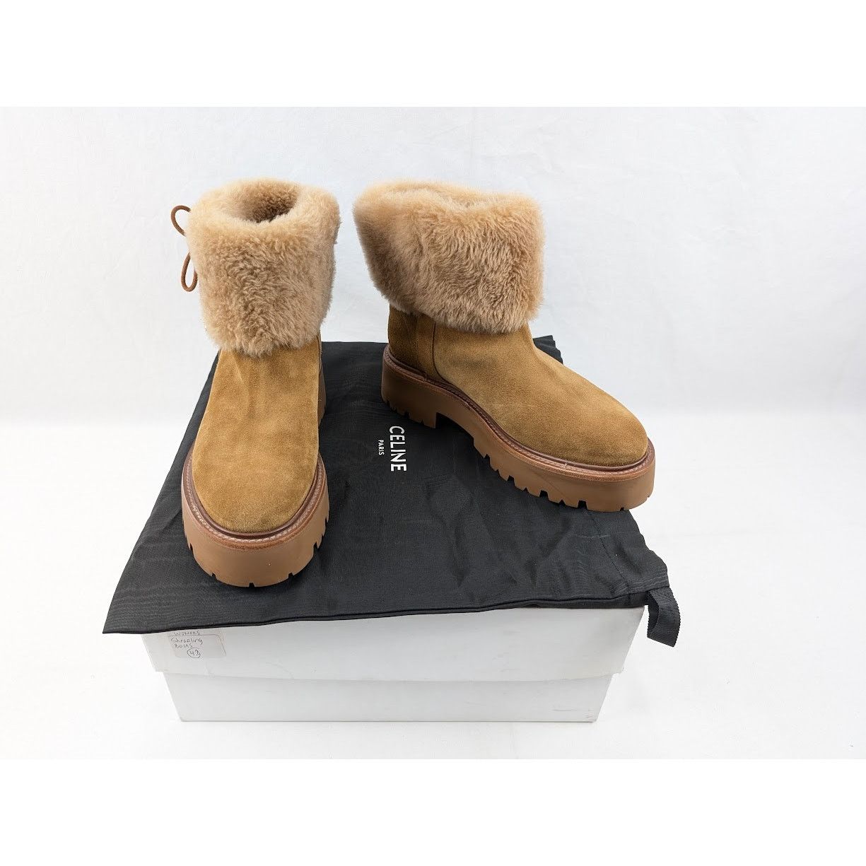 Celine o1rshd1 Shearling Boots in Brown Size US 11 / IT 41 - 19 Thumbnail