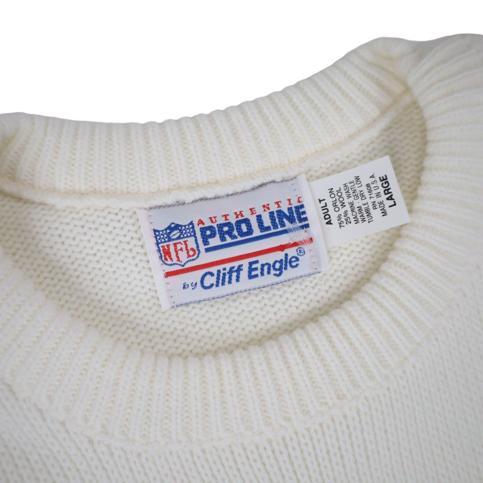 NFL × Vintage Vintage NFL Cliff Engle Super Bowl XXV Knit Sweater Size US L / EU 52-54 / 3 - 7 Thumbnail