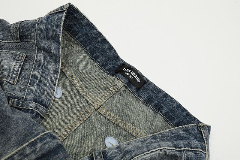 Vintage American retro street loose wide-leg painted jeans for men Size US 32 / EU 48 - 4 Thumbnail