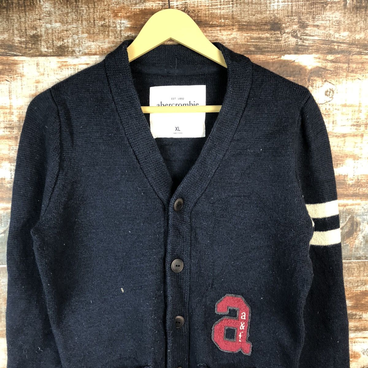 Abercrombie & Fitch × Aran Isles Knitwear Vintage Cardigan Knit Abercrombie & Fitch Black #977 Size US XL / EU 56 / 4 - 5 Thumbnail