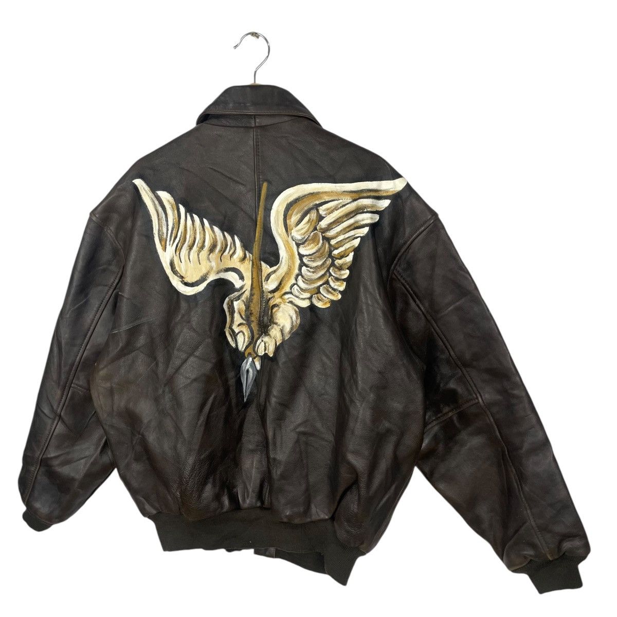 Avirex 💥 TYPE A-2 AVIREX JACKET HANDDRAW LEATHER BOMBER Size US L / EU 52-54 / 3 - 2 Thumbnail