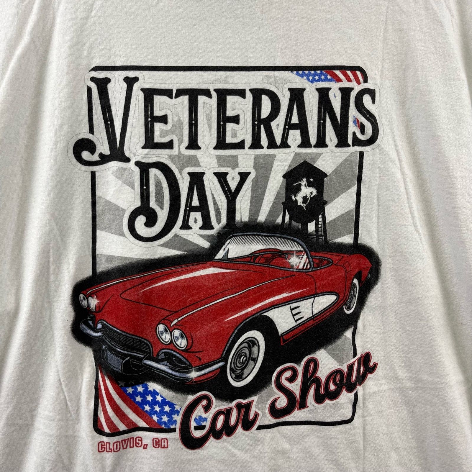 Gildan Clovis Veterans Day Shirt Hot Rod Car Show XL American Flag Size US XL / EU 56 / 4 - 1 Thumbnail