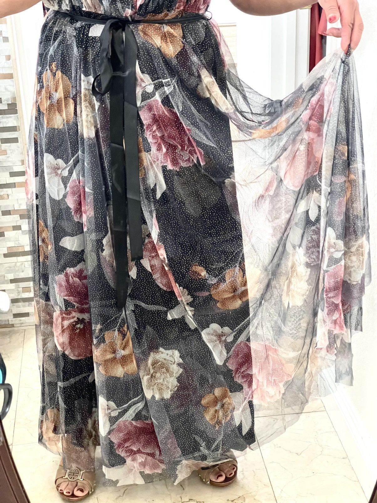 Other Formal & Beautiful Floral Maxi Dress Size XL / US 12-14 / IT 48-50 - 13 Thumbnail