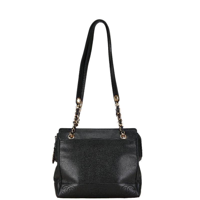 Chanel Chanel Chanel Caviar Skin Coco Mark Chain Shoulder Bag Leather Shoulder Bag in Very Good Condition Size ONE SIZE - 1 Thumbnail