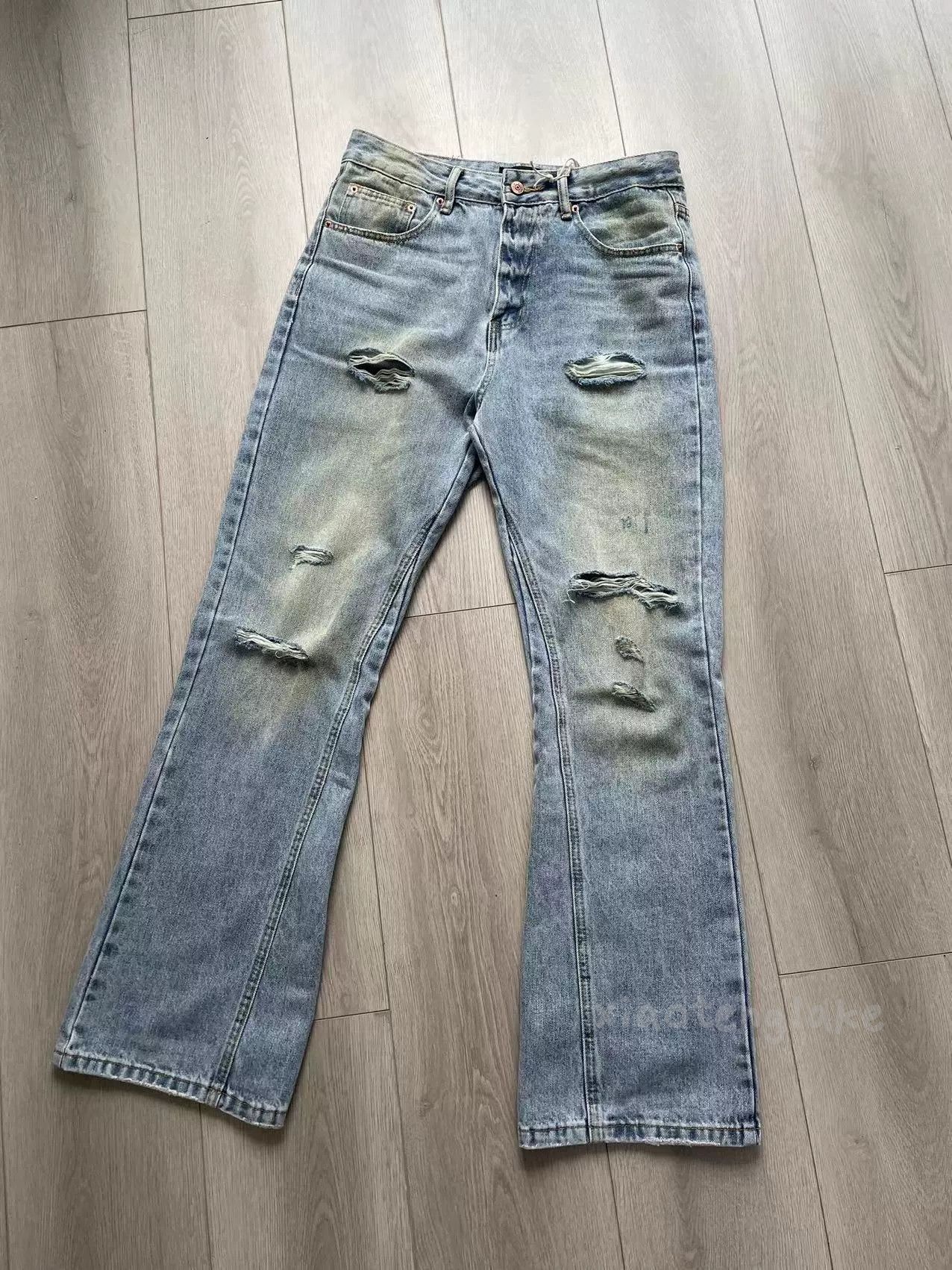 Designer × Japanese Brand × Vintage ripped faded paint flared damaged pants Size US 30 / EU 46 - 4 Thumbnail