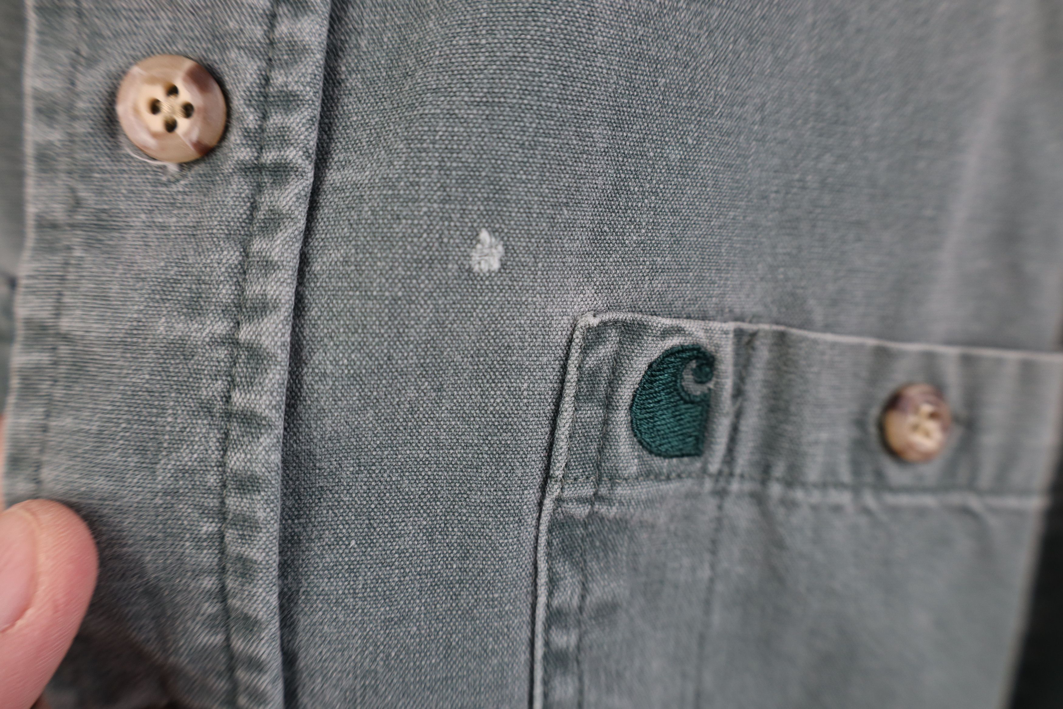 Carhartt Vintage 90s Carhartt Stonewash Canvas Button Down Shirt USA Size US XL / EU 56 / 4 - 5 Thumbnail
